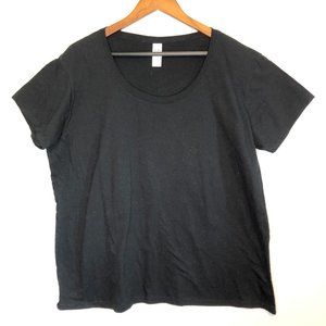 Gildan Scoop Neck Short Sleeve Tee Black 2XLarge